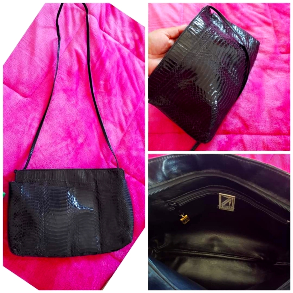 J. Reneé Snake Skin Black Purse/Vintage